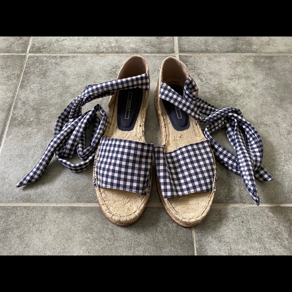 Esprit sandals white and blue
